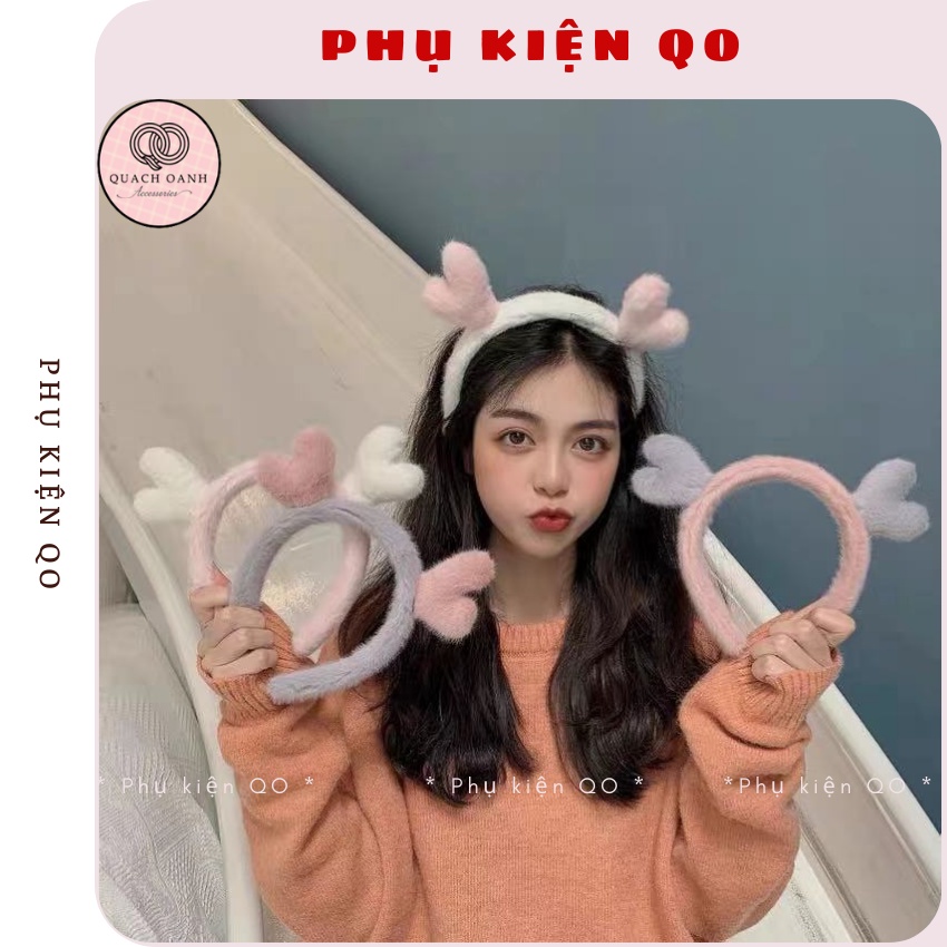 Bờm cài tóc sừng tuần lộc dễ thương- Phụ Kiện QO BOM32