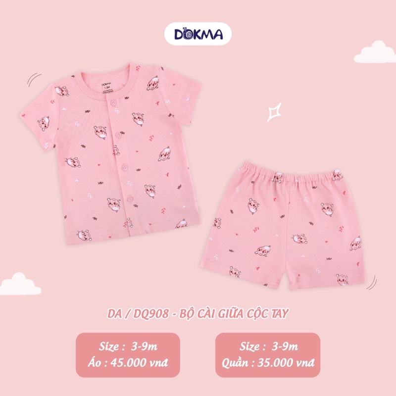 Bộ cộc tay sơ sinh dokma cho bé