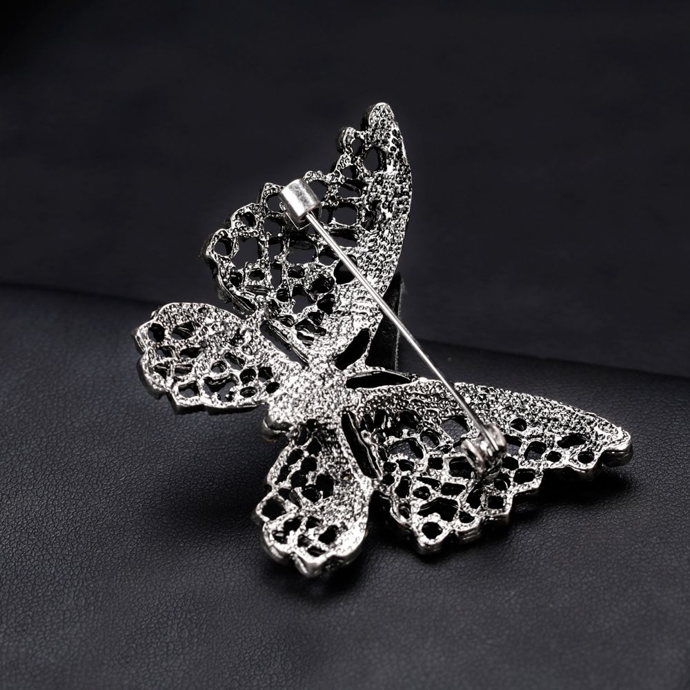Ghim Cài Áo Hình Bươm Bướm Đính Đá Nhân Tạo Thời Trang Cho Nữ