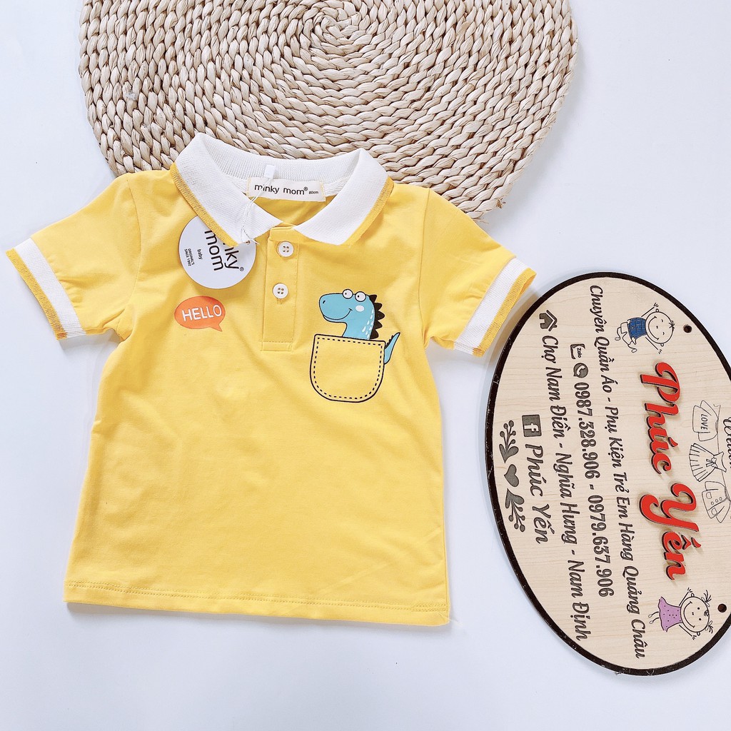 Sale !!! Áo Phông Cổ Trụ In Túi Họa Tiết Động Vật Dễ Thương Cho Bé_Hàng Minky Mom (Size từ 8-18kg) (1441)_Shop Phúc Yến