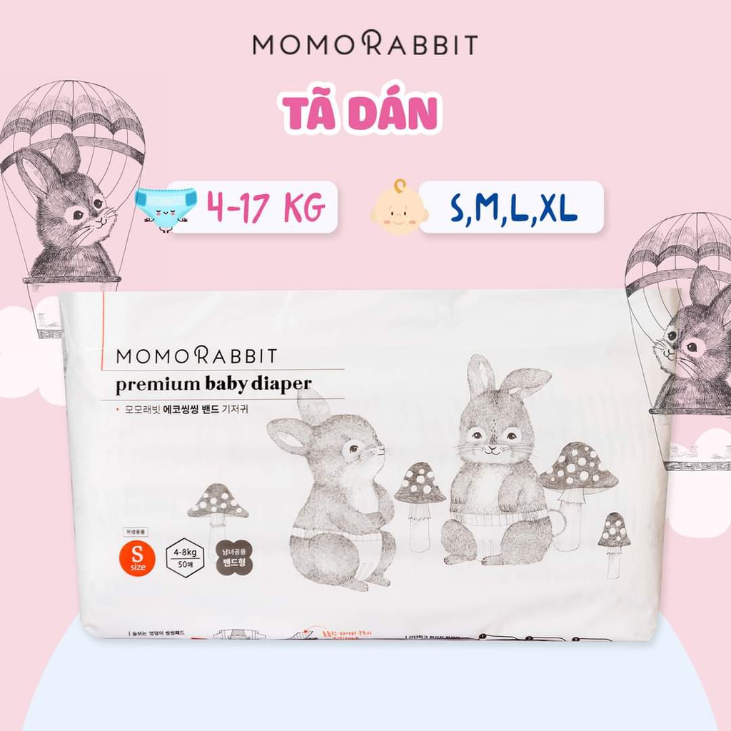 Bỉm Quần/Dán Momo Rabbit Nội Địa Hàn Đủ Size S36/M32/L30/XL36 và M30/L28/XL22/XXL18