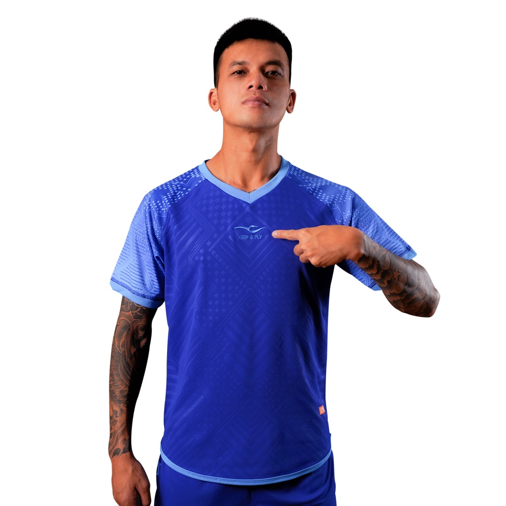 Bộ Áo Bóng Đá KEEPFLY AMORE Chất Vải K-Cool Độc Quyền, Chống Tia UV, Co Giãn 4Chiều, Kháng Tĩnh Điện, Thoát Hơi Nhanh