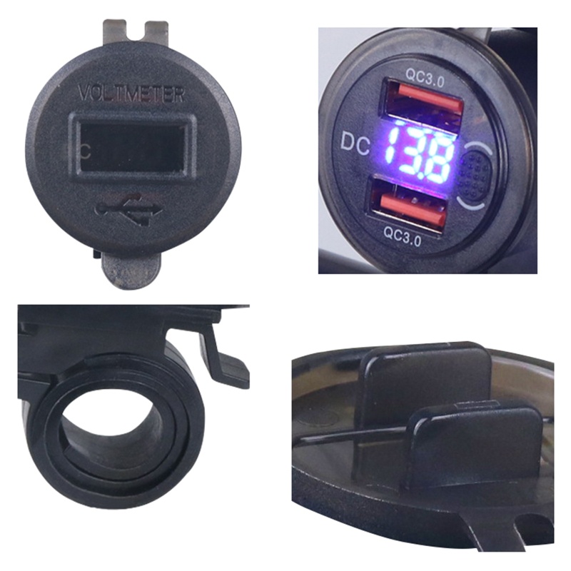 Củ Sạc Nhanh QC3 0 Cổng Có Công Tắc Tiện Dụng Cho Xe Máy