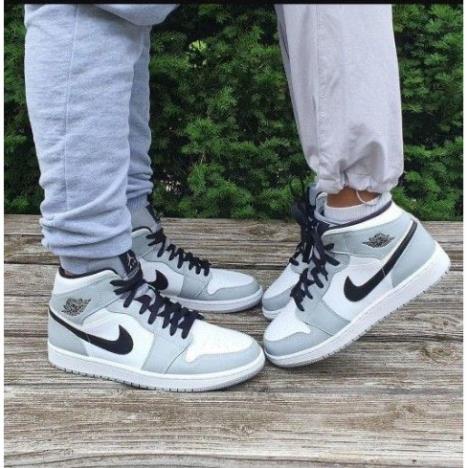Giày Jordan 1 thể thao sneaker JD1 high xám cổ cao Hot trend nam nữ