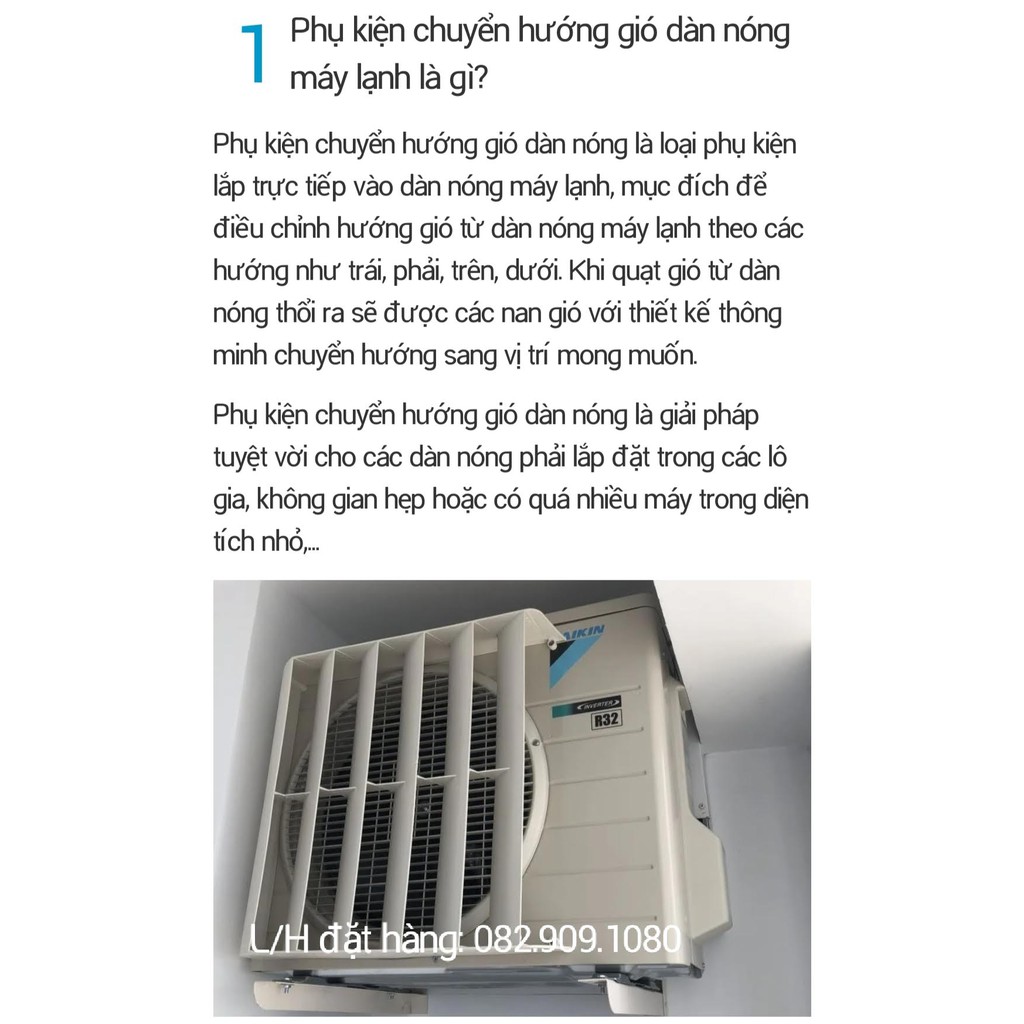 Tấm đổi hướng gió dàn nóng điều hòa, máy lạnh. Loại 1 tôn sơn tĩnh điện, Hàng Việt Nam chất lượng cao !