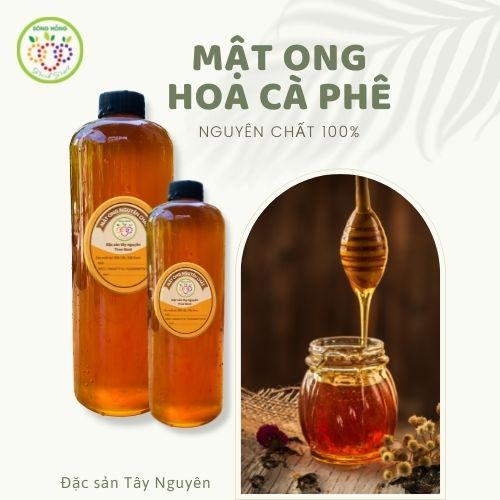 Mật ong  nguyên chất hoa cà phê Đặc sản Tây Nguyên True Nuts - nguyên chất 100% bao test