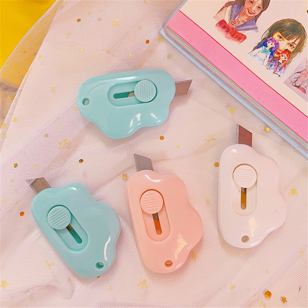 【sweet】1pc students Portable cartoon Mini cloud Utility Knife for Unpacking Envelope Cutting Tool