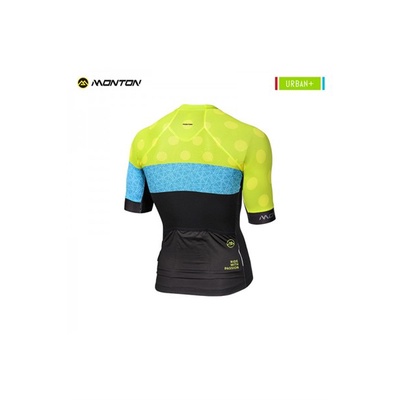 Áo đạp xe ngắn tay Monton Climbzing Flower black yellow