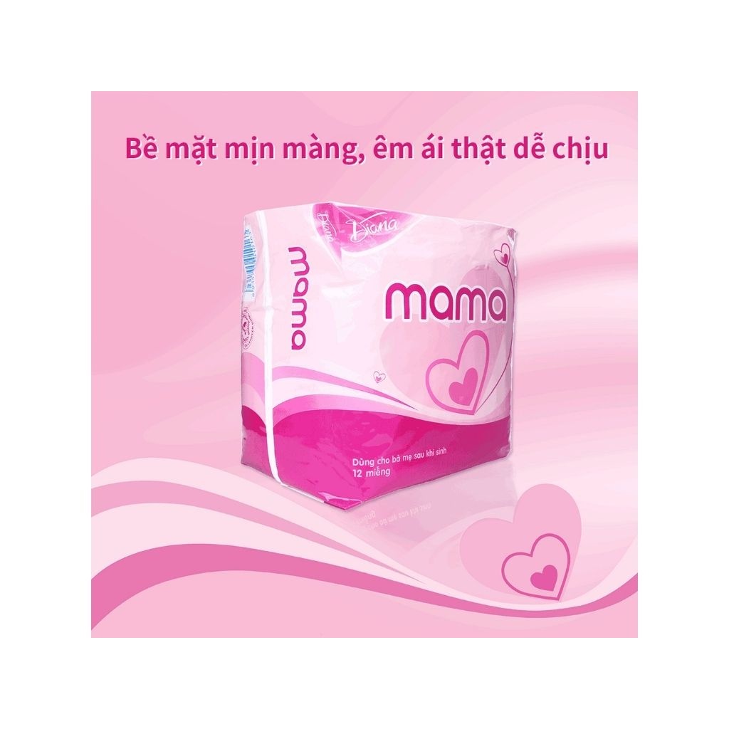 Combo 2 Băng Vệ Sinh Diana Mama Dùng Cho Bà Mẹ Sau Khi Sinh 12 Miếng / Gói x2