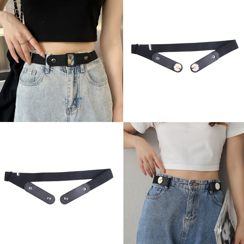 Nerf Thắt Lưng Denim Co Giãn Không Có Khóa Cài Vô Hình Không Cần Khoan Lỗ