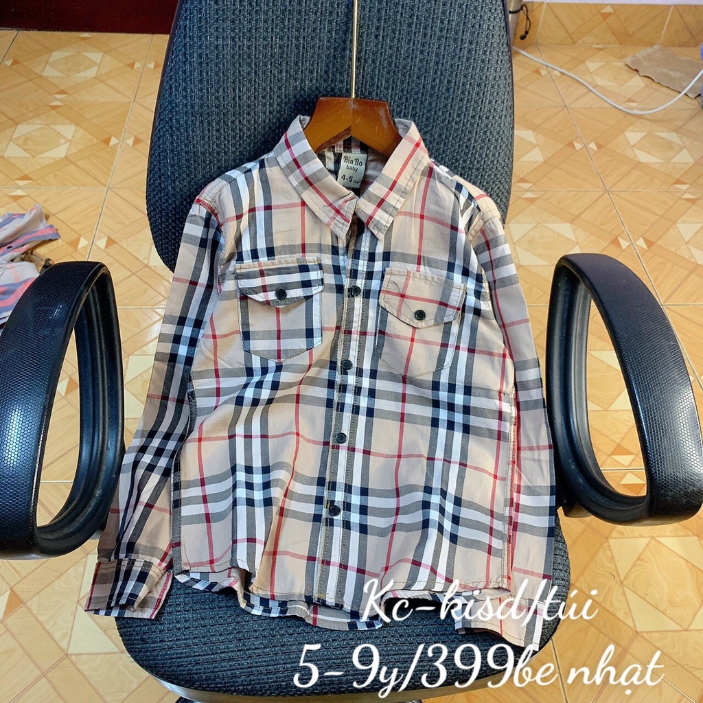 Áo Sơ mi trẻ em SBAT05 size 18-30kg Áo sơ mi cho bé trai bé gái chất lừ   SBAT06 SUBIN KIDS