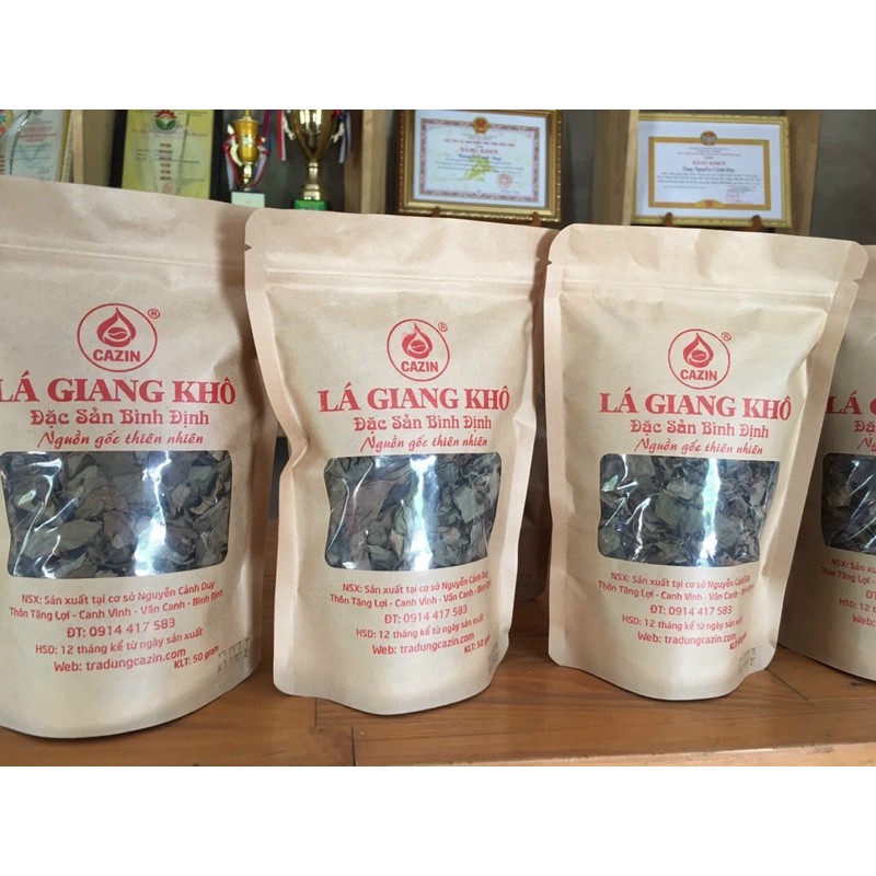lá giang thiên nhiên sấy khô túi giấy 50g - thơm lừng | BigBuy360 - bigbuy360.vn