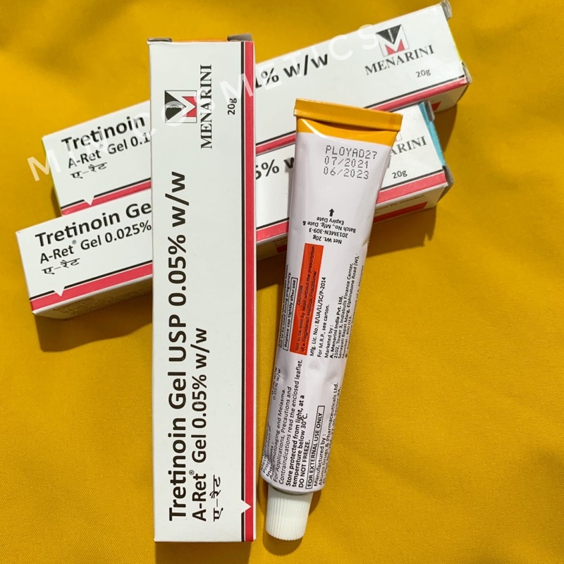 Tretinoin Aret gel 0.1%, 0.05%, 0.025%- Tre Ấn giúp giảm mụn chống lão hóa