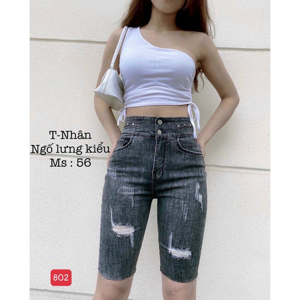 Quần Ngố Jean Nữ ❤️FREESHIP❤️ Quần Ngố Bò Nữ Lưng Cao Chất Denim Co Giãn Nhẹ Mẫu Mới Đẹp Mê Ly Chuẩn Hàng Shop - QNJNU3