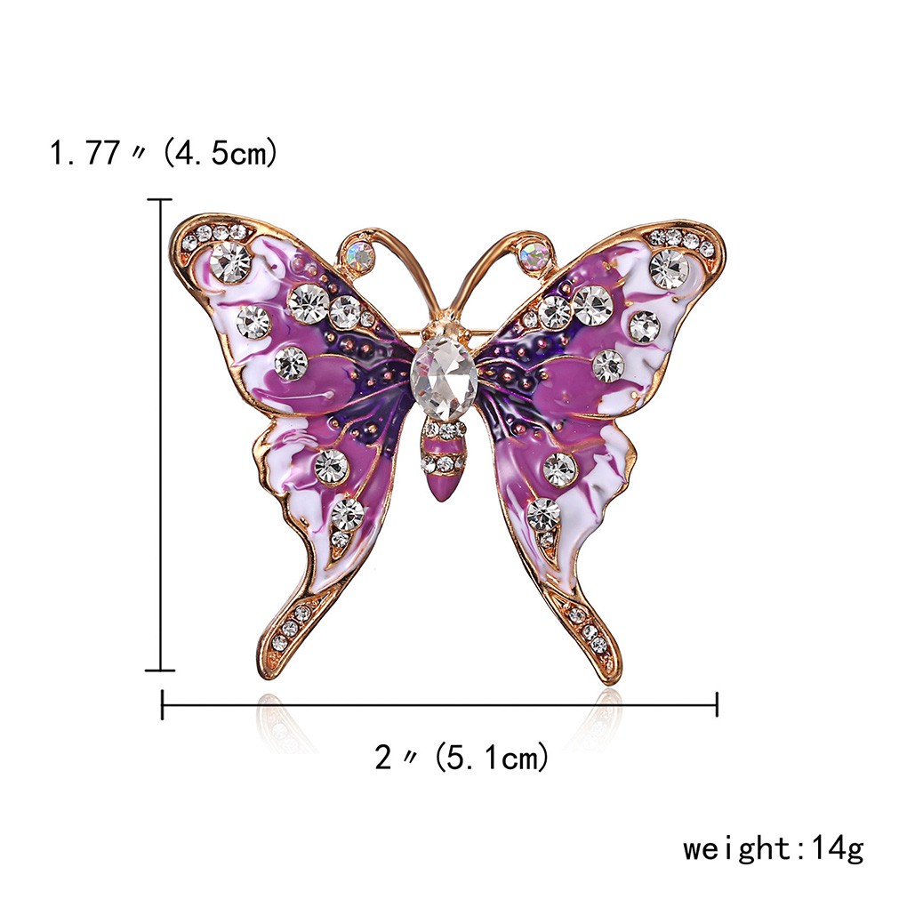 Ghim Cài Áo Hình Côn Trùng Đính Đá Nhiều Màu Sắc