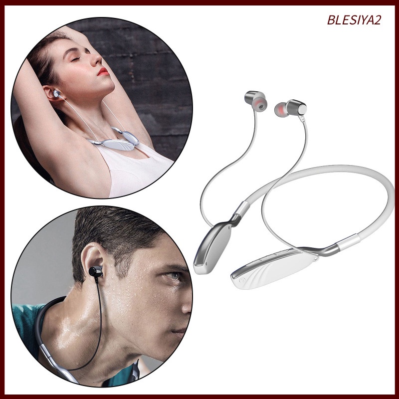 [BLESIYA2] Bluetooth Headphones, V5.0 Wireless Neckband Headphones for Online Teaching, Headset Noise Cancelling with Mic