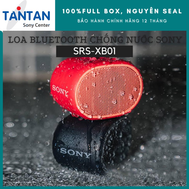 Loa BLUETOOTH EXTRA-BASS CHỐNG NƯỚC Sony SRS-XB01 | Kháng nước chuẩn IPX5 - Kèm dây đeo tay - Pin:6h - 160g