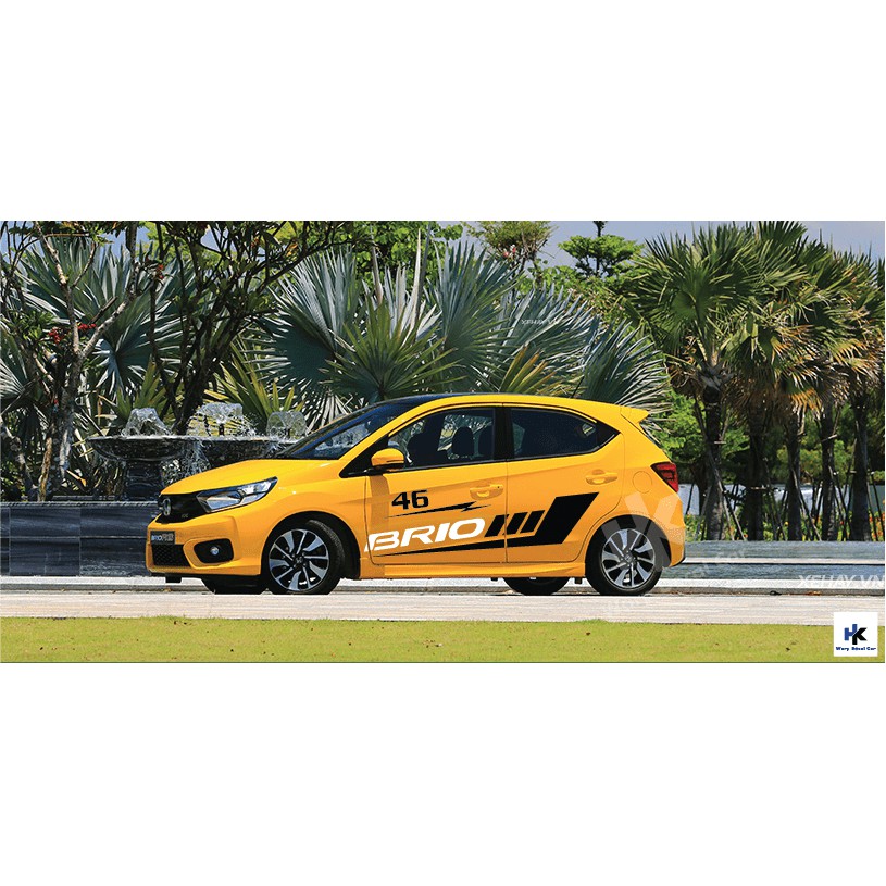 Tem xe Brio dán 2 bên sườn - tem xe ô tô giá rẻ hà nội
