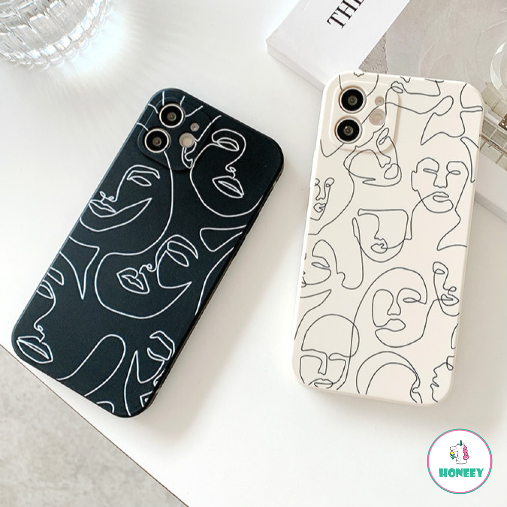 Ốp Điện Thoại Tpu Họa Tiết Hình Mặt Người Trừu Tượng Thời Trang Cho Iphone 12 11 Pro Max X Xs Max Xr 8 7 | BigBuy360 - bigbuy360.vn