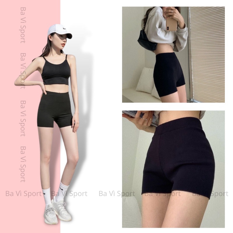 Quần legging nữ co dãn 4 chiều dáng đùi ôm body, Biker Tập gym Yoga Aerobic cạp cao 001 CÓ ẢNH THẬT