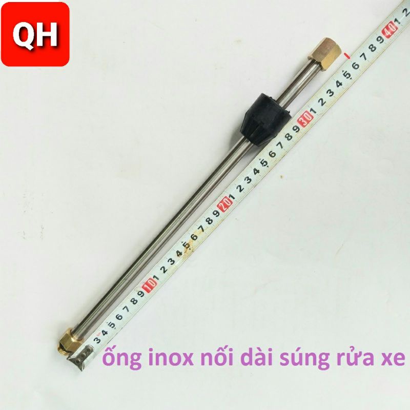 ống nối dài súng rửa xe áp lực cao của máy xịt rửa áp lực - Dài 36 cm - ống nối inox