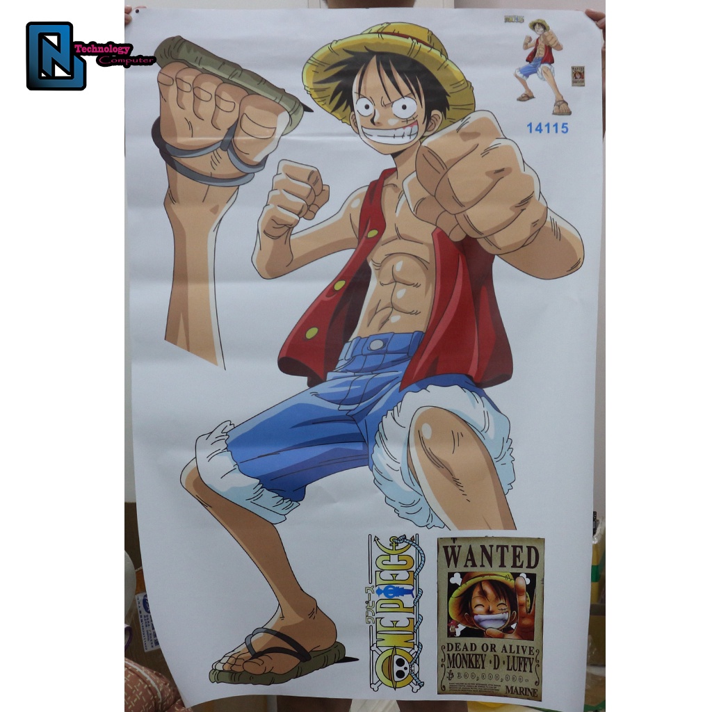 Dán Decal 3d One Piece Luffy Hình Nhân Vật Hoạt Hình