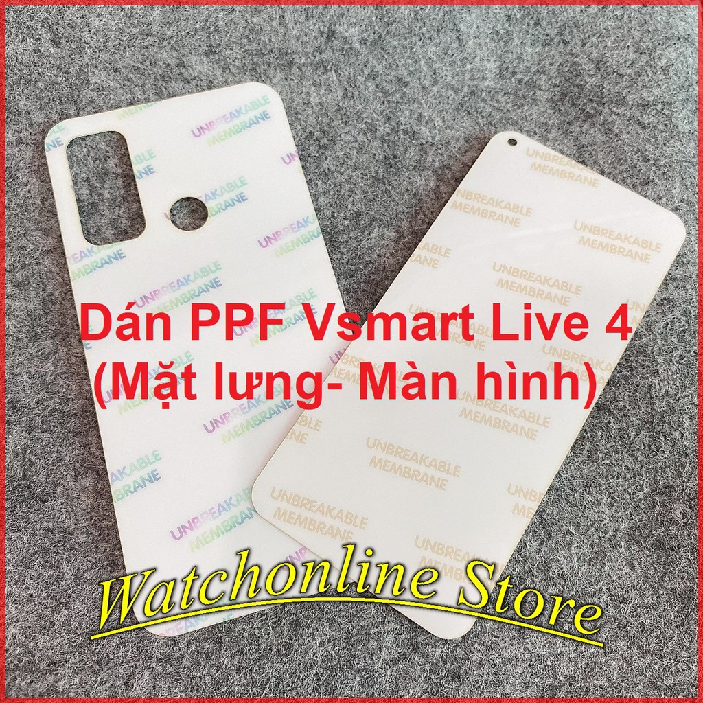 Miếng Dán PPF Vsmart live 4  Live Live Joy 4 Joy 3 Joy 2+ / Joy 2 / Actice 1 / Actice 3 Bee 3 phục hồi trầy xước