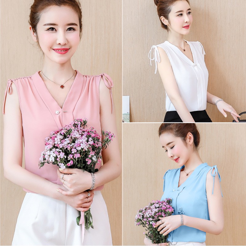 áo sát nách, áo sát nách cổ V, chất liệu lụa thái mềm mịn, thoáng mát, kiểu dáng trẻ trung năng động | BigBuy360 - bigbuy360.vn