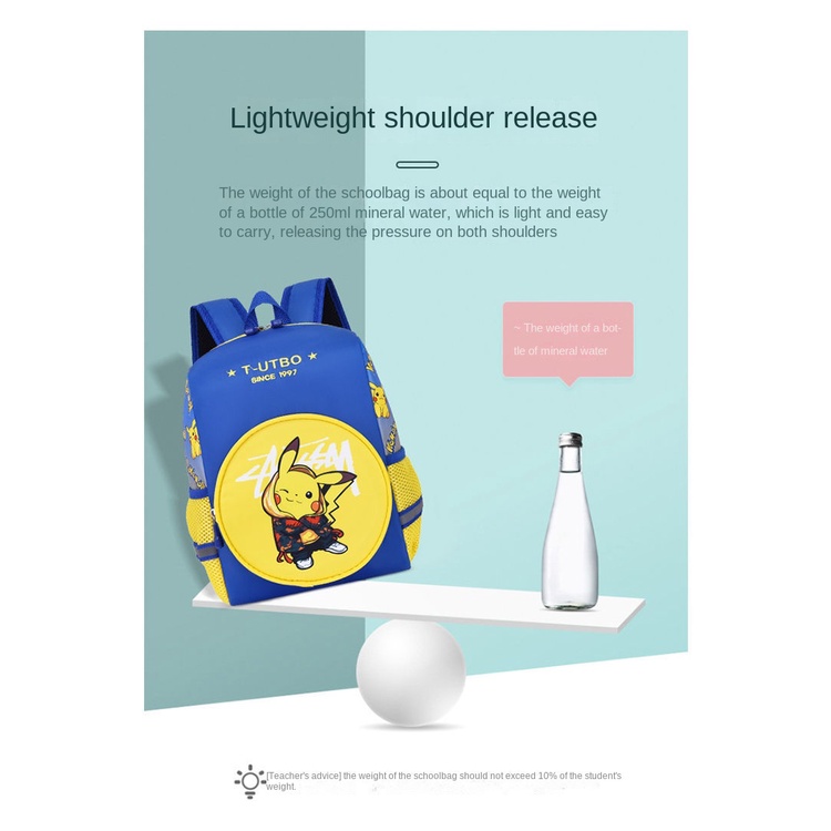 ♛Balo Đi Học Họa Tiết Hoạt Hình Pikachu Người Nhện Captain Barking Cho Bé