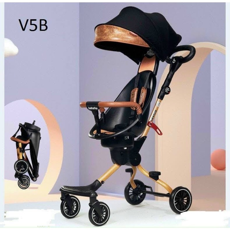 Xe Đẩy Gấp Gọn 2 Chiều Baobaohao Cao Cấp V5B Có Mái Che