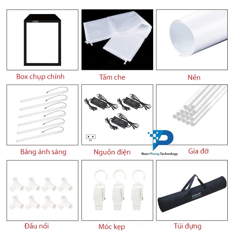 BOX CHỤP HÌNH SẢN PHẨM, HỘP CHỤP ẢNH NGƯỜI MẪU CHÍNH HÃNG PULUZ SZ 200CM - NAMPHONG TECHNOLOGY