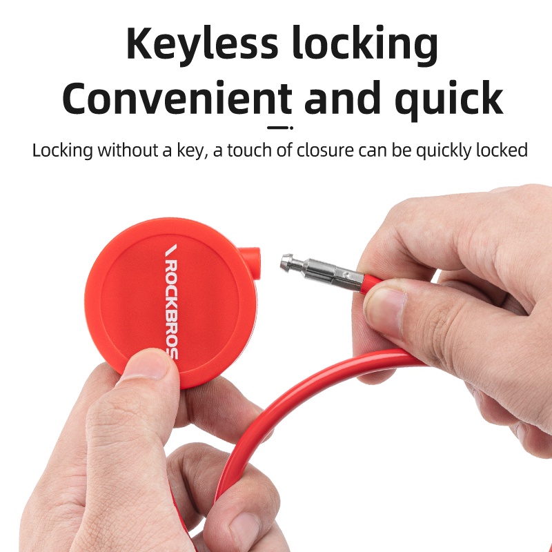 Rockbros Khóa Xe Đạp Chống Trộm Bằng Thép