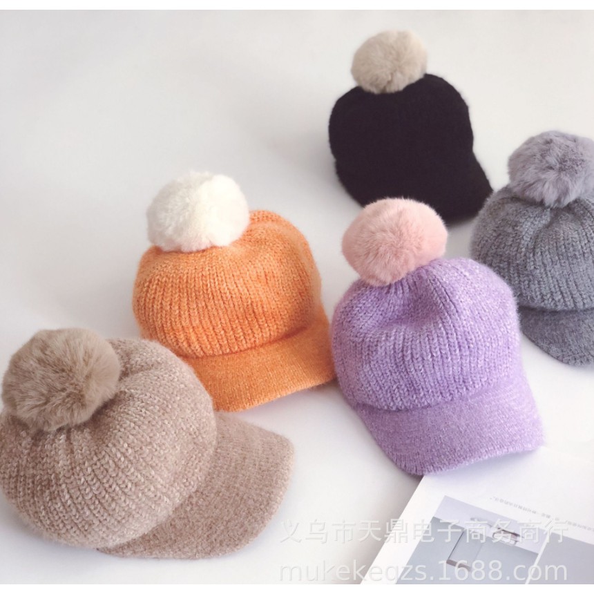 Mũ Len Ấm Mỏ Vịt Chó Bé Trai Bé Gái Size 48cm - 50cm