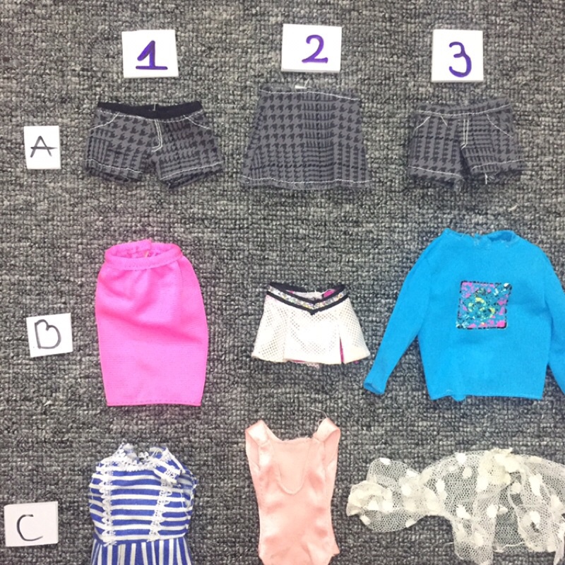 QAA2-Quần áo dành cho búp bê barbie đã qua sử dụng