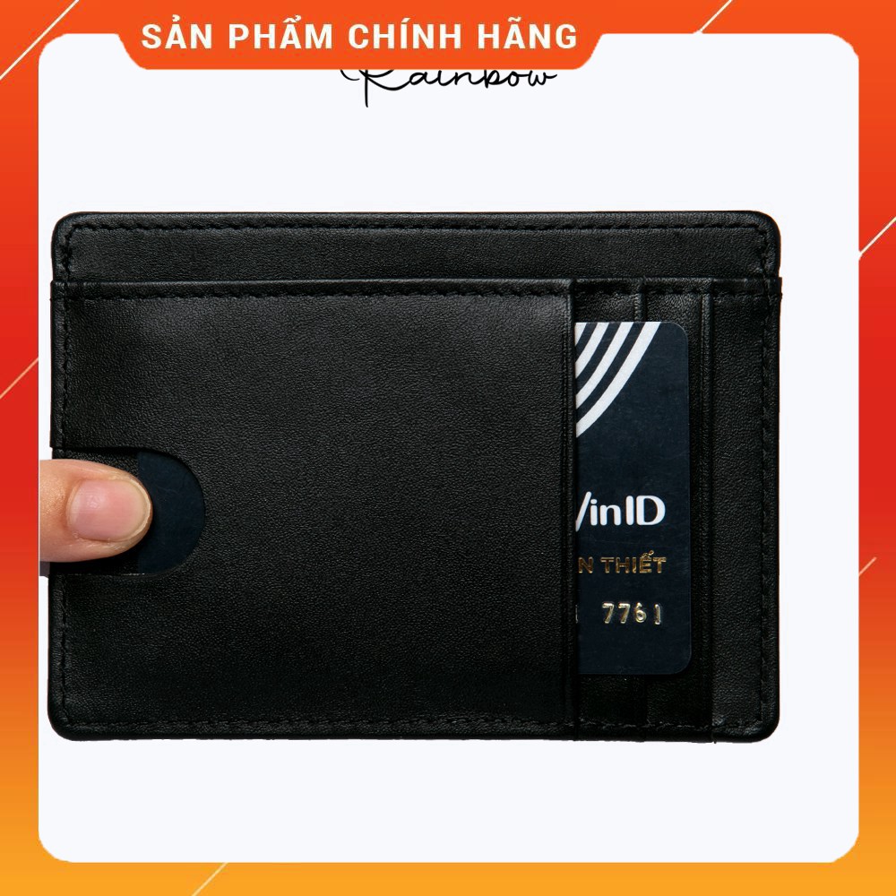 [HÀNG CHÍNH HÃNG] Ví namecard da bò thật siêu mỏng chống trộm RFID thông minh nhỏ gọn tinh tế Rainbow RBULW 001