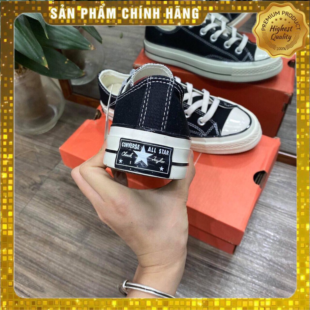 [Free ship + ảnh thật ] Giày Thể Thao Sneaker Cv đen Cổ thấp 1.1