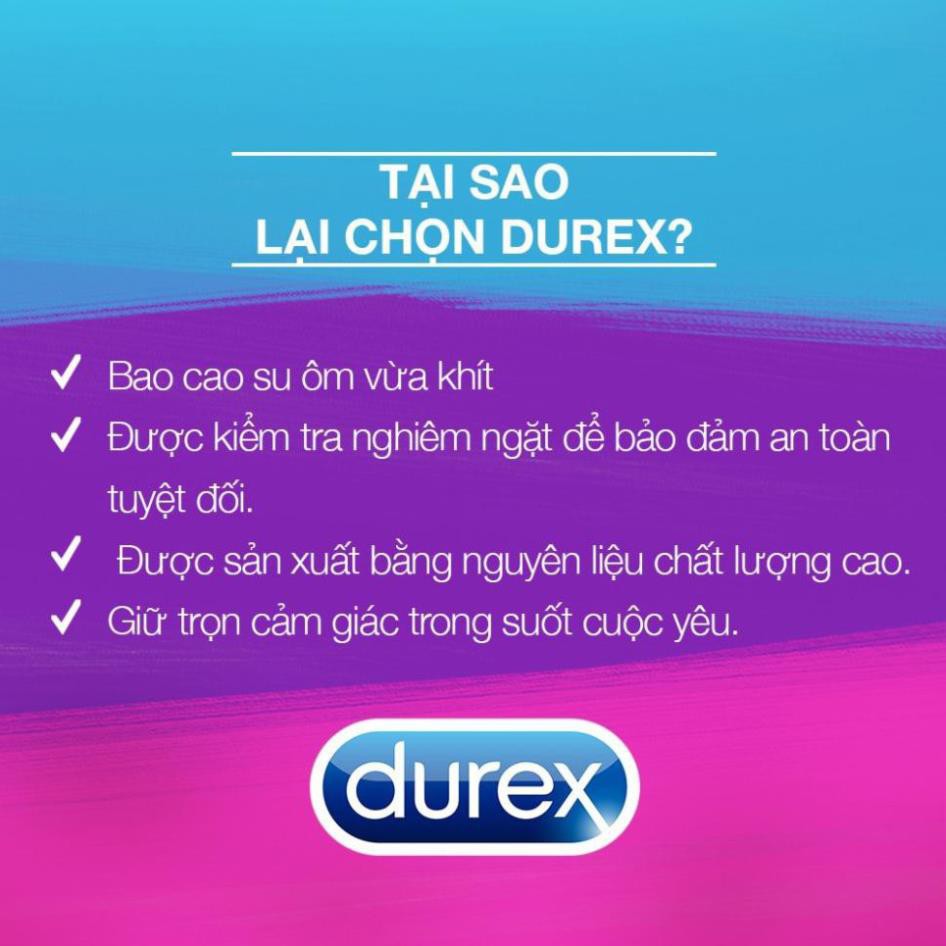 * Bộ đôi bền bỉ 12 Bao cao su durex kéo dài thời gian Performa + Gel bôi trơn Durex KY 50g