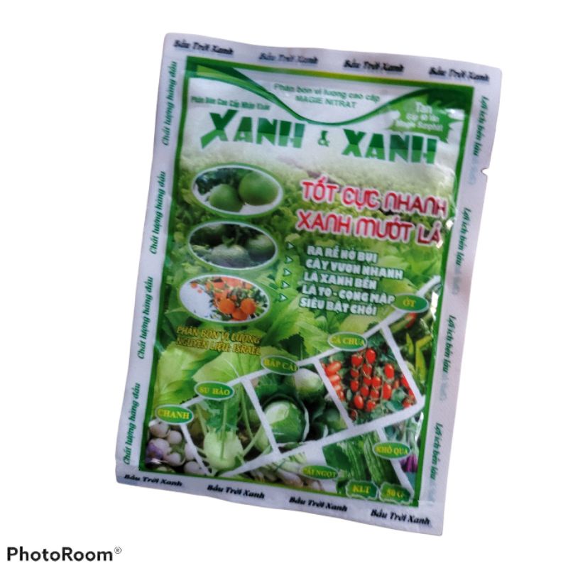 Gói phân bón Xanh Xanh, tốt cực nhanh , xanh lá dầy lá, cứng cây , ra rễ , tốt bền.