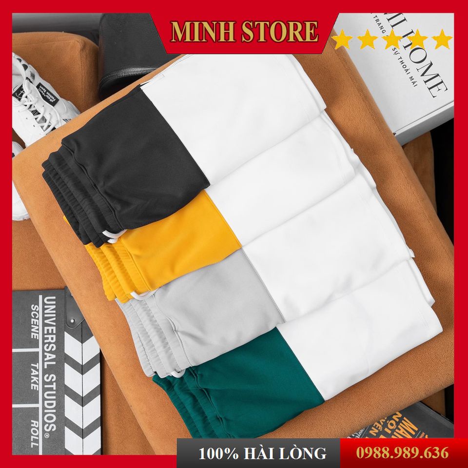 Quần short nam thể thao chất cotton dày dặn, Quần đùi nam phối màu mặc nhà đi chơi tập gym QD03 - Minhstore