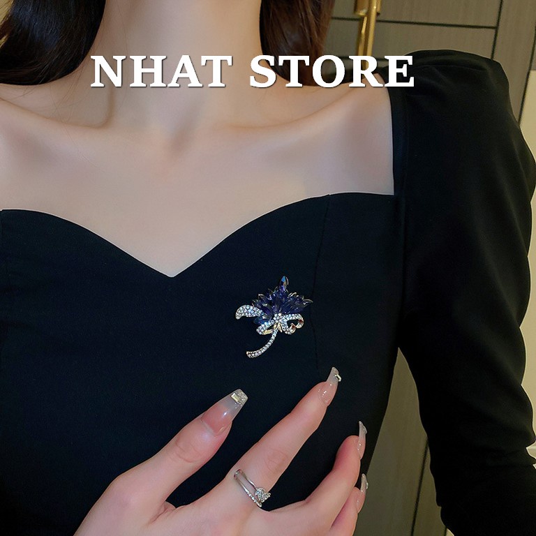 Cài áo Hàn Quốc sang trọng cho nữ, ghim cài áo nam nữ Nhat Store