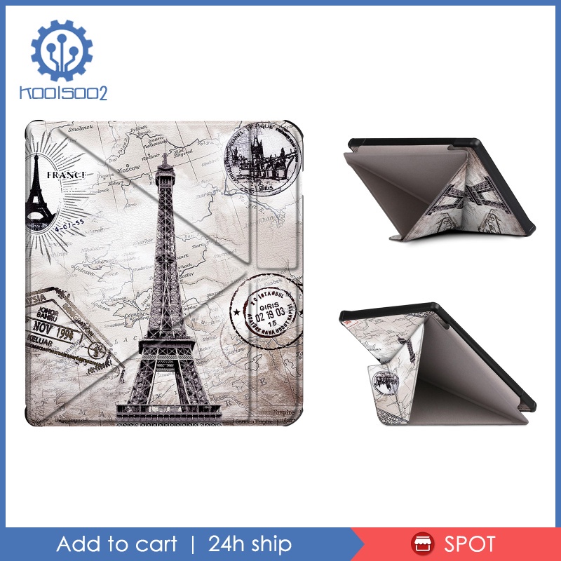 PU Leather Lightweight E-reader Protector Cover for Kobo Libra H2O Type 1