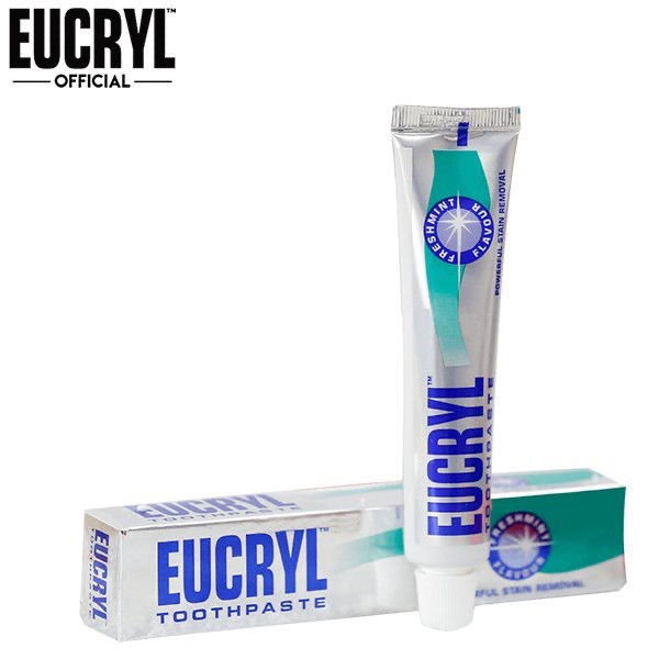 Combo Bột Tẩy Trắng và Kem Đánh Răng Eucryl Toothpowder Powerful Stain Removal