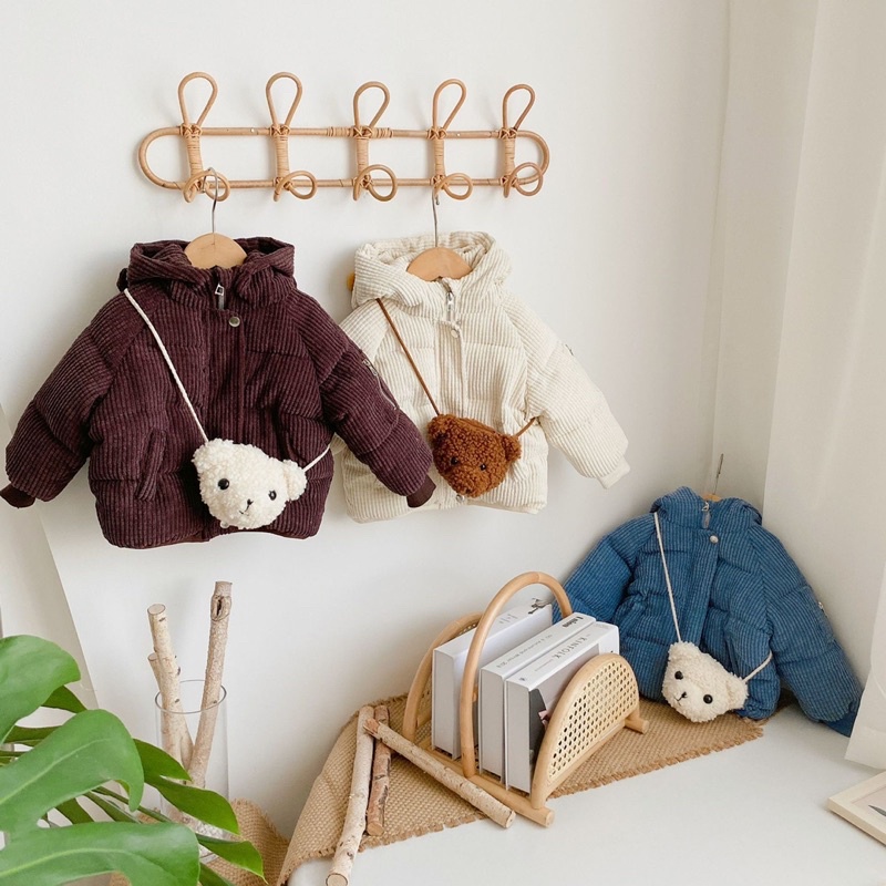Áo Khoác Mùa Đông Cho Bé Trần Bông Vải Cotton