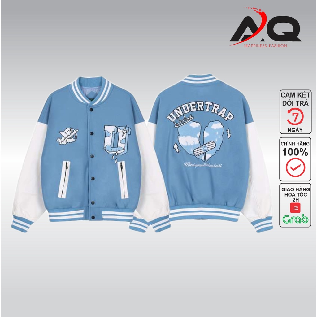 ÁO VARSITY JACKER BOMBER UNDERTRAP ÁO BOMBER NỈ PE LÓT BÔNG SIÊU ẤM- AQ STORE