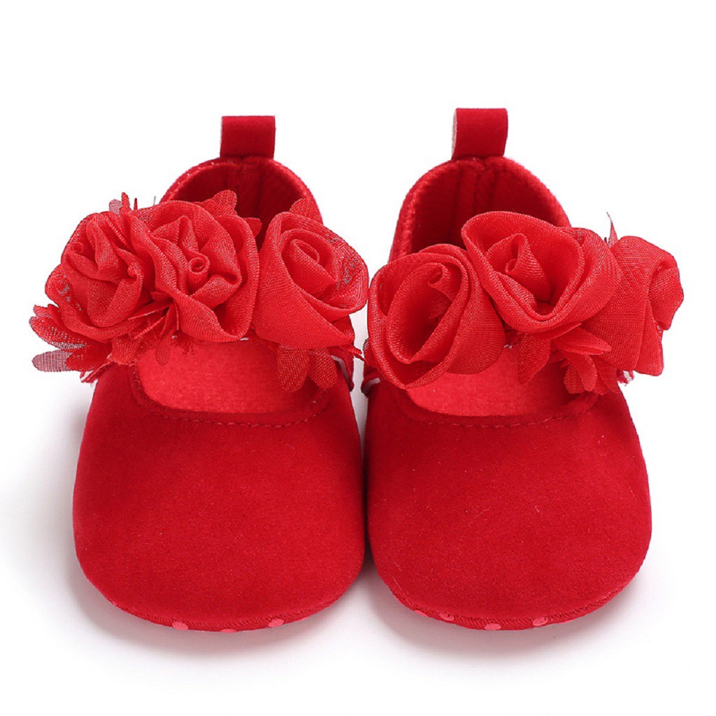 giày tập đi cho bé gái từ 0-18 tháng chất liệu 100% cotton mềm êm chân