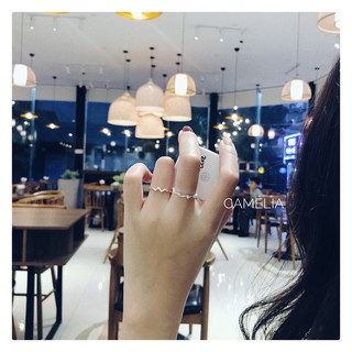 Nhẫn bạc Camelia The Flash free size