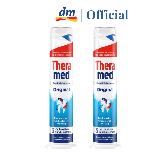 Kem đánh răng Theramed 2in1 Đức Dạng ống tròn