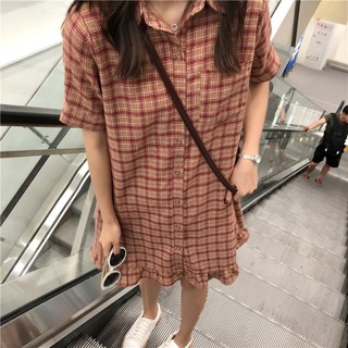 Đầm Sơ mi caro