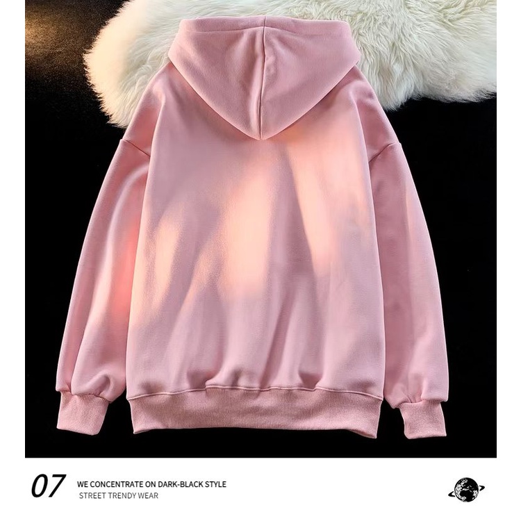 NRVP Áo hoodie tay dài in họa tiết phong cách Hàn Quốc thời trang oversize cho nam và nữ