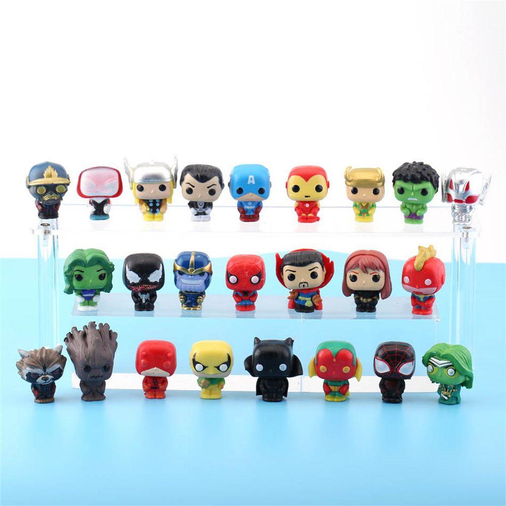 Bộ 24 Mô Hình Nhân Vật Siêu Anh Hùng Iron Man Captain America Venom Deadpool